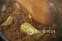 Луковый суп с курицей и гвоздикой - Шаг 10 Луковый суп с курицей и гвоздикой - Шаг 10