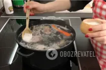 Красный борщ с фасолью - Шаг 2 Красный борщ с фасолью - Шаг 2