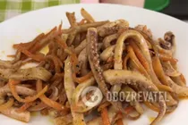 Салат з кальмарами та корейською морквою - Крок 10 Салат з кальмарами та корейською морквою - Крок 10