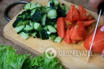 Салат з кальмарами та овочами - Крок 5 Салат з кальмарами та овочами - Крок 5