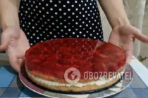 Бисквитный торт с фруктами и желе - Шаг 9 Бисквитный торт с фруктами и желе - Шаг 9