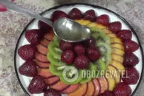 Торт з фруктами - Крок 14 Торт з фруктами - Крок 14