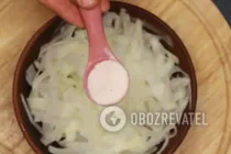 Салат с дайконом и грибами - Шаг 2 Салат с дайконом и грибами - Шаг 2
