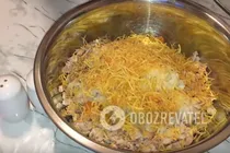 Салат "Гніздо глухаря" з м'ясом - Крок 11 Салат "Гніздо глухаря" з м'ясом - Крок 11