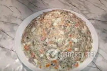 Салат "Гніздо глухаря" з м'ясом - Крок 13 Салат "Гніздо глухаря" з м'ясом - Крок 13