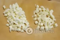 Салат с дайконом и крабовыми палочками - Шаг 4 Салат с дайконом и крабовыми палочками - Шаг 4