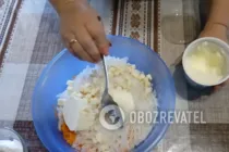 Салат с дайконом и крабовыми палочками - Шаг 6 Салат с дайконом и крабовыми палочками - Шаг 6