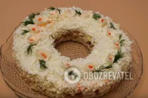 Салат "Невеста" с копченой курицей - Шаг 10 Салат "Невеста" с копченой курицей - Шаг 10