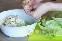 Салат из черемши с яйцом и огурцом - Шаг 4 Салат из черемши с яйцом и огурцом - Шаг 4
