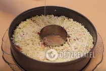 Салат "Невеста" с копченой курицей - Шаг 6 Салат "Невеста" с копченой курицей - Шаг 6