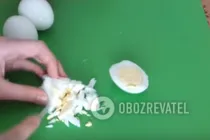 Крабовый салат с яблоком - Шаг 2 Крабовый салат с яблоком - Шаг 2