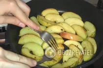 Теплий салат з печінкою та яблуками - Крок 5 Теплий салат з печінкою та яблуками - Крок 5