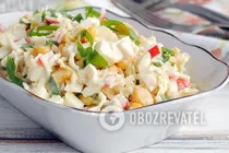Крабовый салат с яблоком - Шаг 8 Крабовый салат с яблоком - Шаг 8