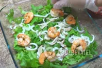 Салат "Цезар" з морепродуктами - Крок 11 Салат "Цезар" з морепродуктами - Крок 11