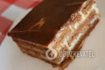 Торт из печенья без выпечки - Шаг 12 Торт из печенья без выпечки - Шаг 12
