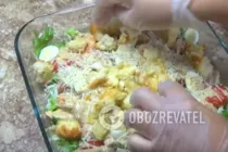 Салат "Цезар" з морепродуктами - Крок 13 Салат "Цезар" з морепродуктами - Крок 13