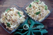 Салат із куркою, ананасами та грибами - Крок 7 Салат із куркою, ананасами та грибами - Крок 7