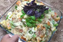Салат "Цезар" з морепродуктами - Крок 14 Салат "Цезар" з морепродуктами - Крок 14