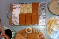 Торт без випічки з печива та бананів - Крок 5 Торт без випічки з печива та бананів - Крок 5