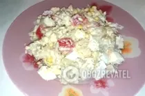 Салат с ананасами, курицей и кукурузой - Шаг 9 Салат с ананасами, курицей и кукурузой - Шаг 9