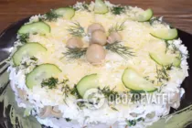 Салат с курицей и маринованными грибами - Шаг 11 Салат с курицей и маринованными грибами - Шаг 11