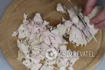 Салат с курицей и ананасом слоеный - Шаг 1 Салат с курицей и ананасом слоеный - Шаг 1