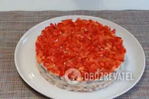 Салат с копченой курицей и грибами - Шаг 14 Салат с копченой курицей и грибами - Шаг 14