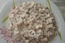 Салат с сыром "Фета" и курицей - Шаг 2 Салат с сыром "Фета" и курицей - Шаг 2