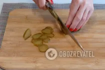 Салат с копченой курицей и грибами - Шаг 5 Салат с копченой курицей и грибами - Шаг 5