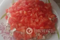 Салат с сыром "Фета" и курицей - Шаг 3 Салат с сыром "Фета" и курицей - Шаг 3