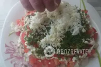 Салат с сыром "Фета" и курицей - Шаг 6 Салат с сыром "Фета" и курицей - Шаг 6
