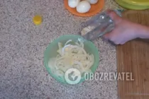 Смачний салат з кальмаром - Крок 1 Смачний салат з кальмаром - Крок 1