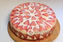 Творожный торт с клубникой - Шаг 20 Творожный торт с клубникой - Шаг 20