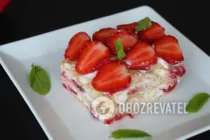 Торт с клубникой без выпечки - Шаг 8 Торт с клубникой без выпечки - Шаг 8