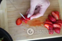 Торт с клубникой без выпечки - Шаг 3 Торт с клубникой без выпечки - Шаг 3