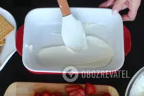 Торт с клубникой без выпечки - Шаг 4 Торт с клубникой без выпечки - Шаг 4