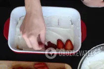 Торт с клубникой без выпечки - Шаг 6 Торт с клубникой без выпечки - Шаг 6