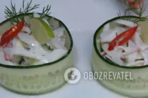Салат із кальмарів з цибулею - Крок 8 Салат із кальмарів з цибулею - Крок 8