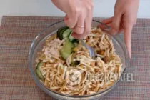 Салат з куркою та огірками - Крок 8 Салат з куркою та огірками - Крок 8