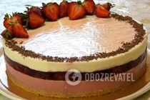 Желейный торт с клубникой - Шаг 17 Желейный торт с клубникой - Шаг 17