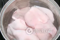 Нежный салат с кальмарами - Шаг 1 Нежный салат с кальмарами - Шаг 1