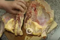 Чахохбили с гранатовым соусом - Шаг 1 Чахохбили с гранатовым соусом - Шаг 1