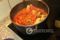 Чахохбили с гранатовым соусом - Шаг 8 Чахохбили с гранатовым соусом - Шаг 8