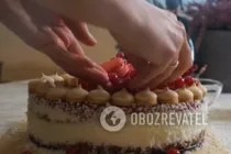 Бисквитный торт с кокосовой стружкой - Шаг 16 Бисквитный торт с кокосовой стружкой - Шаг 16
