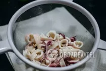 Салат с кальмарами и авокадо - Шаг 4 Салат с кальмарами и авокадо - Шаг 4