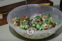 Салат з креветками, авокадо та помідорами - Крок 6 Салат з креветками, авокадо та помідорами - Крок 6