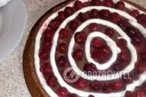 "Празький" торт з вишнею - Крок 7 "Празький" торт з вишнею - Крок 7