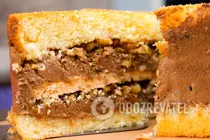 Торт безе с орехами - Шаг 11 Торт безе с орехами - Шаг 11