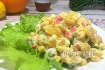 Салат з крабовими паличками та апельсином - Крок 8 Салат з крабовими паличками та апельсином - Крок 8
