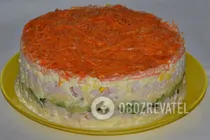 Салат с корейской морковью и ветчиной - Шаг 9 Салат с корейской морковью и ветчиной - Шаг 9